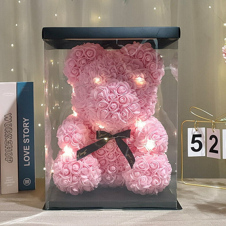 Artificial rose teddy bear sale