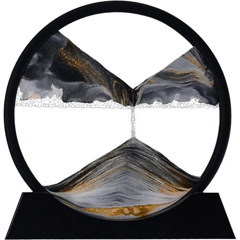 Moving Sand Art Pictures Sandscapes In Motion 3D Sand Art Painting Glass  Frame Flowing Sand Art Pictures For Adults Calming