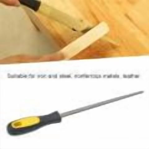 10in Round Mill Steel File Rasp with Handle Sharpening Shaping Tool for Metal Leather Projects