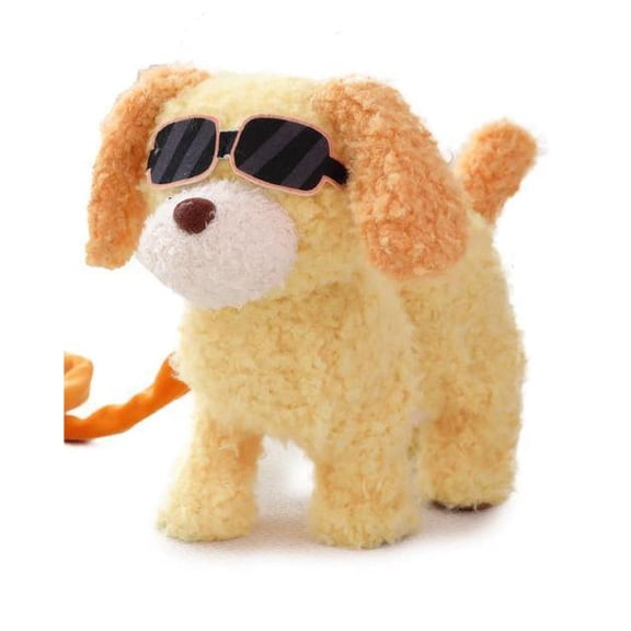 10in Soft and Cuddly Electric Puppy Stuffed Animal with Moving Tail and Sound Effects for Children