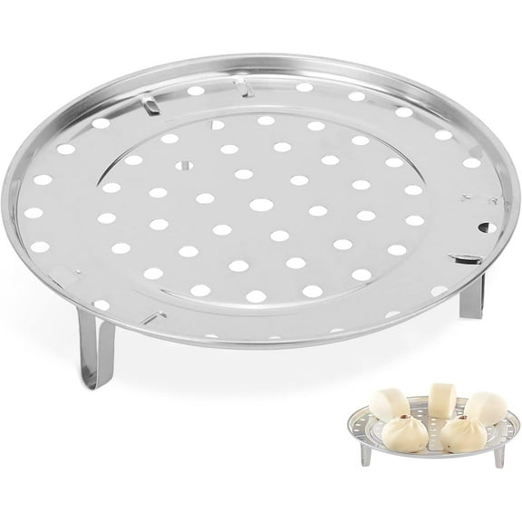 10in Steamer Rack, Stainless Steel Canning Rack Cooking Food Vegetable Steaming Tray Steam Basket for Pressure Cooker Stainless Pots Wok