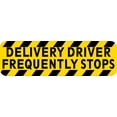 thumbnail image 1 of 10in X 3in Delivery Driver Frequently Stops Bumper Sticker Vinyl Stickers, 1 of 1