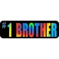 thumbnail image 1 of 10in X 3in Number One Brother Bumper Sticker Vinyl Vehicle Decal Stickers, 1 of 1