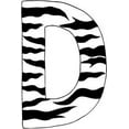 thumbnail image 1 of 10in. Zebra Animal Print Letter Decals Stickers from A to Z, 1 of 2