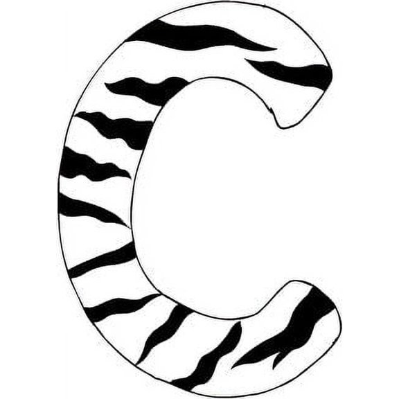 10in. Zebra Animal Print Letter Decals Stickers from A to Z