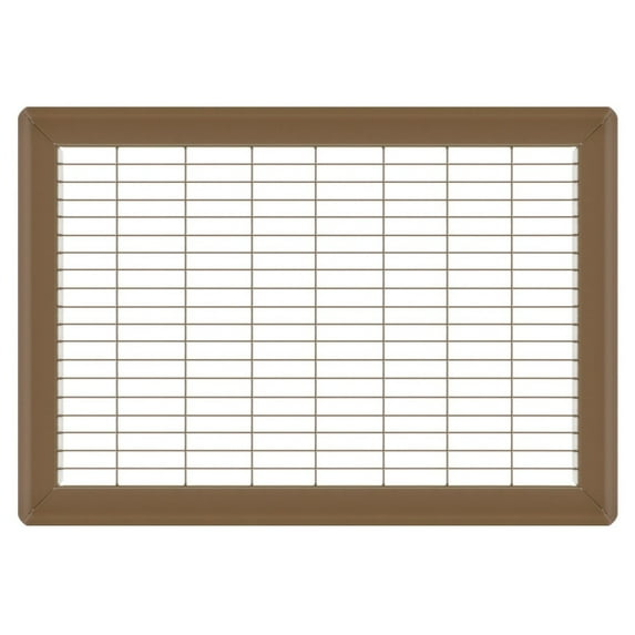 10in x 16in Imperial Brown Heavy Gauge Steel Floor Grille - Heating and Cooling Air Vent