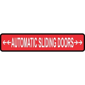 10in x 2in Automatic Sliding Doors Sticker