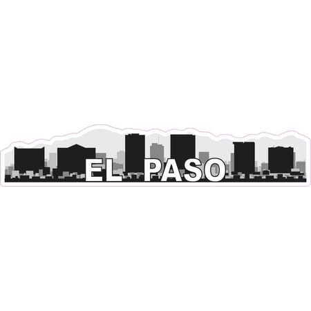 10in x 2in El Paso Skyline Sticker