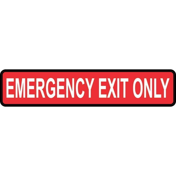 10in x 2in Emergency Exit Only Magnet