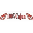 thumbnail image 1 of 10in x 3in 100% Cajun Bumper Sticker, 1 of 2