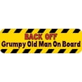 thumbnail image 1 of StickerTalk Back off Grumpy Old Man on Board Vinyl Sticker, 10 i, 1 of 3