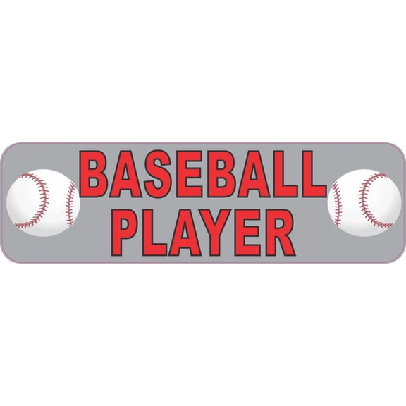 10in x 3in Baseball Player Bumper Sticker Window Decal Stickers Vinyl Car Decals
