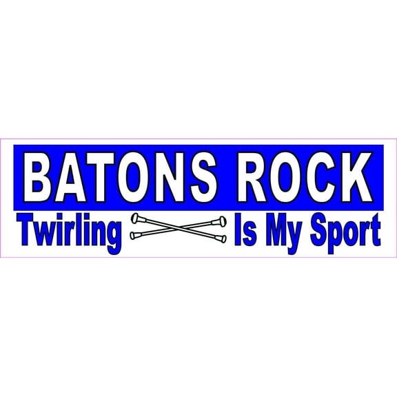 10in x 3in Batons Rock Twirling Magnet