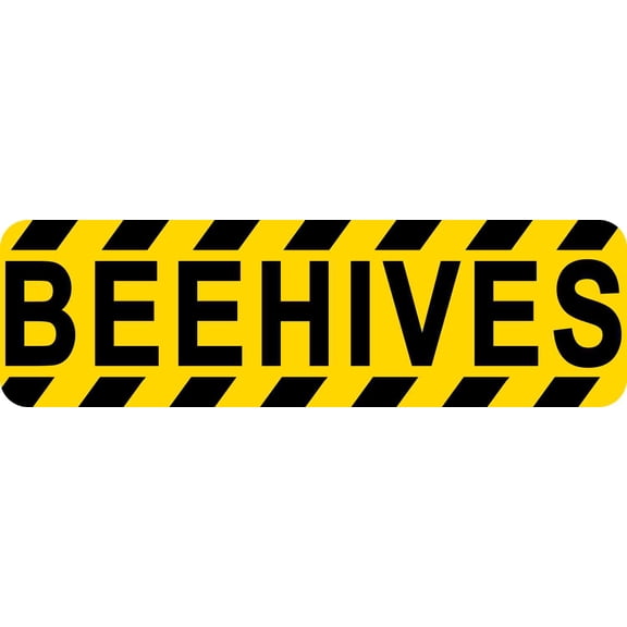 10in x 3in Beehives Permanent Vinyl Sticker