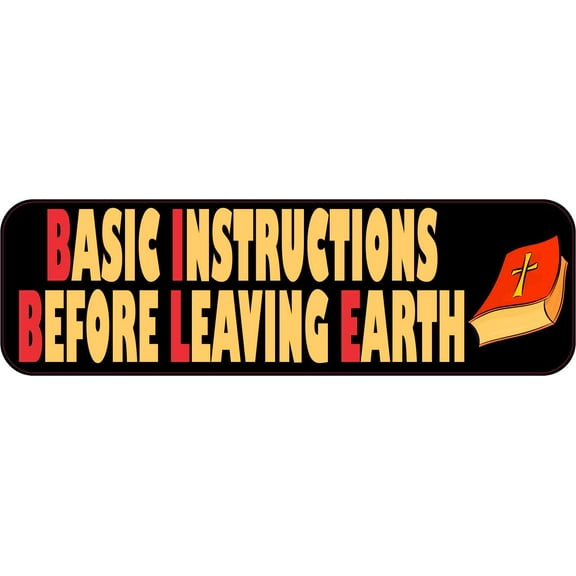 10in x 3in Black B.I.B.L.E Bible Bumper Sticker Vinyl Vehicle Religous Decal