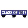 thumbnail image 1 of 10in x 3in Blue Class of 2017 Bumper Sticker, 1 of 4