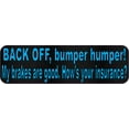 thumbnail image 1 of 10in x 3in Blue Dot Back Off Bumper Humper Magnets Vinyl Truck Magnetic Sign, 1 of 1