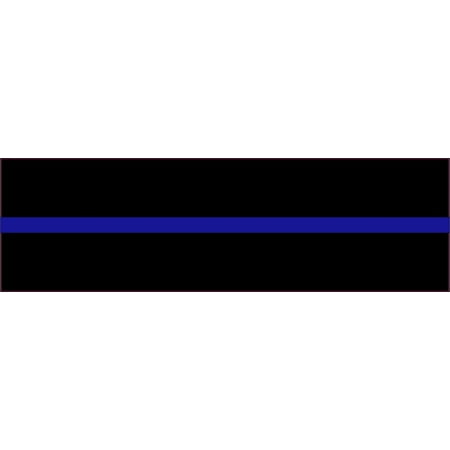 StickerTalk Thin Blue Line Flag Vinyl Sticker, 10 inches x 3 inc