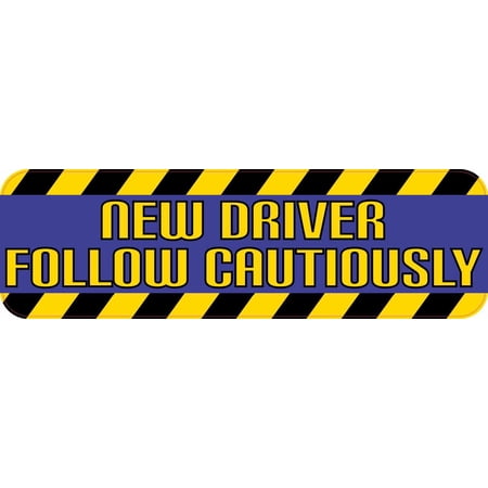 10in x 3in Blue New Driver Magnet Car Magnetic Truck Window Magnets
