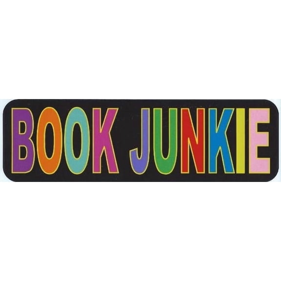 10in x 3in Book Junkie Bumper Sticker Window Decal Truck Stickers Vinyl Car Decals