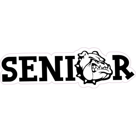 10in x 3in Bulldog Senior Sticker