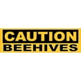 thumbnail image 1 of StickerTalk Caution Beehives Magnet, 10 inches x 3 inches, 1 of 2