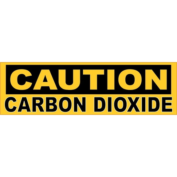 10in x 3in Caution Carbon Dioxide Sticker Vinyl Business Sign Safety Decal
