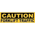 thumbnail image 1 of 10in x 3in Caution Forklift Traffic Magnet, 1 of 1