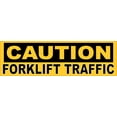 thumbnail image 1 of 10in x 3in Caution Forklift Traffic Sticker, 1 of 2