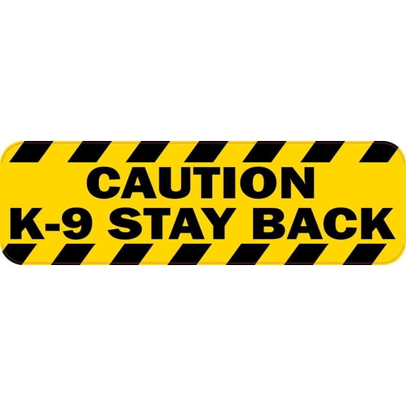 10in x 3in Caution K-9 Stay Back Sticker