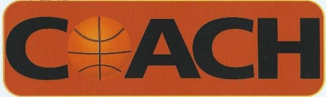 10in x 3in Coach Basketball Bumper Sticker Window Decal Stickers Vinyl ...