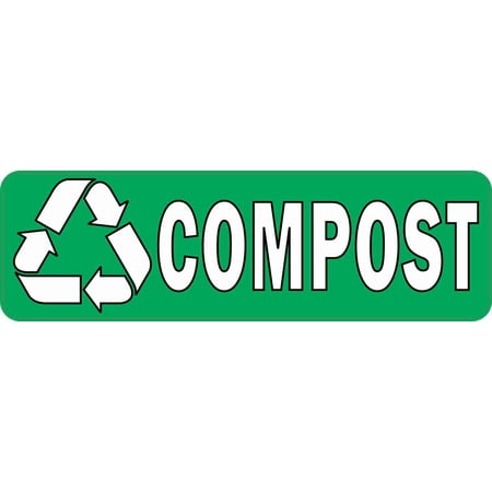 10in x 3in Compost Recycle Sticker