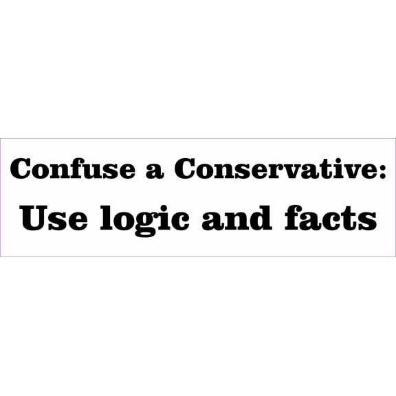 StickerTalk Confuse a Conservative Use Facts Political Magnet, 10 inches x 3 inches