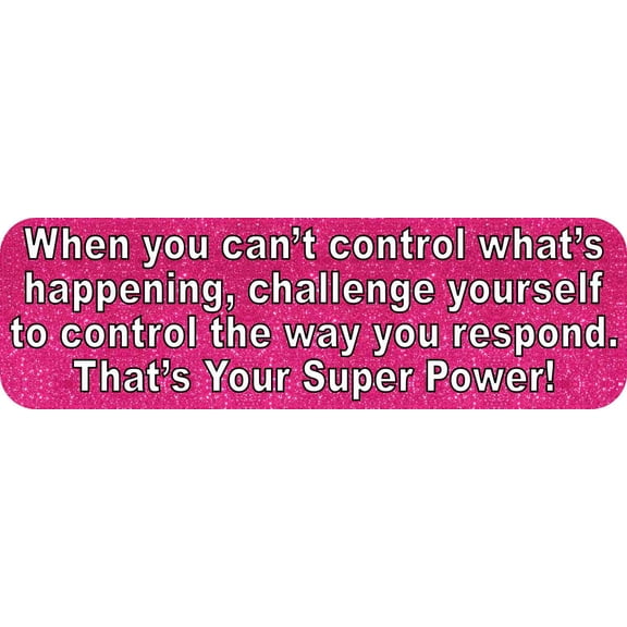 10in x 3in Control the Way You Respond Bumper Sticker