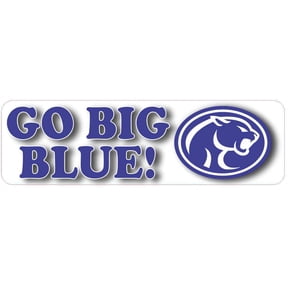 10in x 3in Cougar Go Big Blue Bumper Sticker Vinyl School Mascot Decal