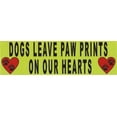 thumbnail image 1 of 10in x 3in Dogs Leave Paw Prints Bumper Sticker Dog Window Stickers Decal Car Decals, 1 of 1