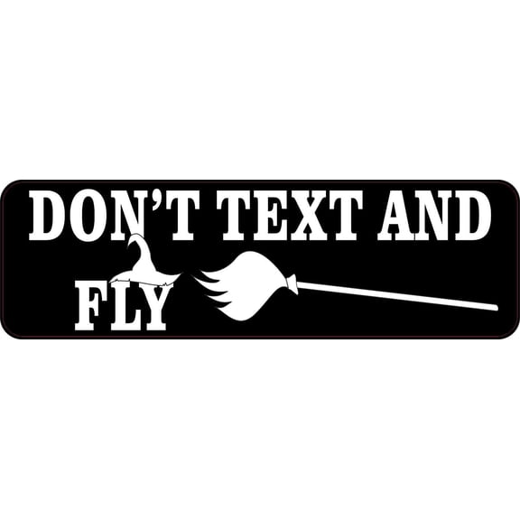 10in x 3in Don't Text and Fly Magnet