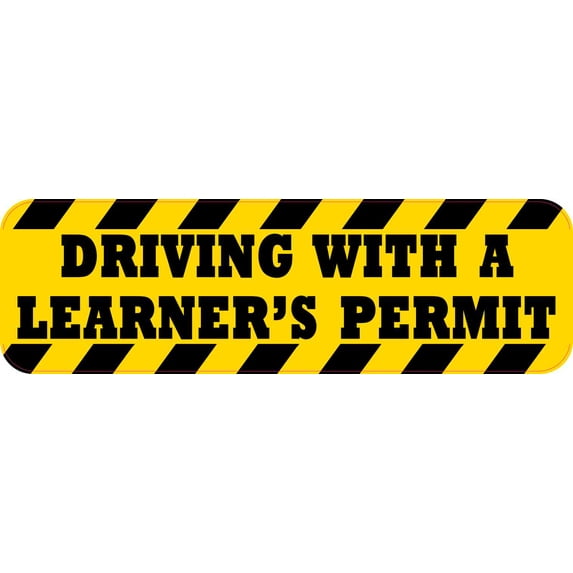 10in x 3in Driving With A Learner's Permit Magnet Magnetic Vehicle