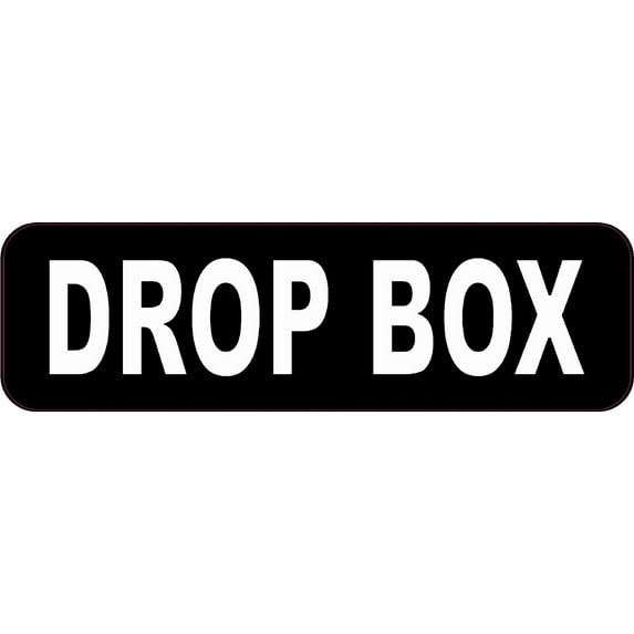 10in x 3in Drop Box Sticker