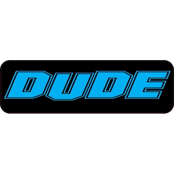 10in x 3in Dude Vinyl Sticker