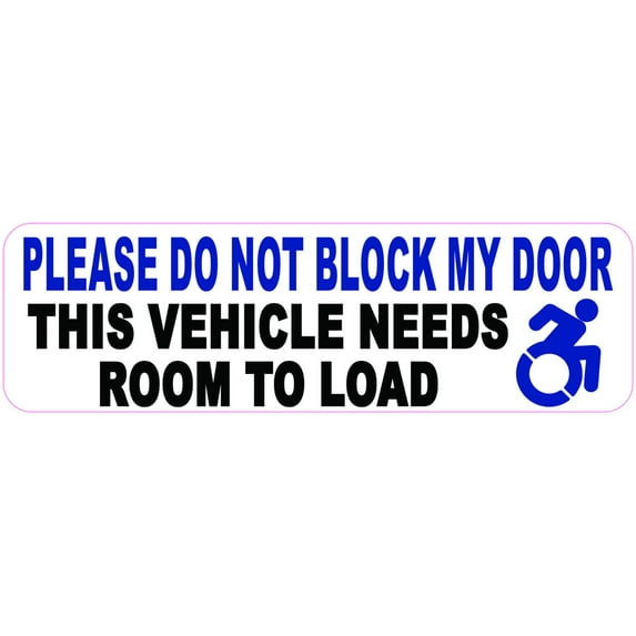 10in x 3in Dynamic Disability Do Not Block Door Magnet