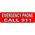 thumbnail image 1 of 10in x 3in Emergency Phone Call 911 Vinyl Sticker, 1 of 3