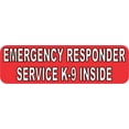 thumbnail image 1 of 10in x 3in Emergency Responder Service K9 Inside Sticker Bumper Decal, 1 of 1