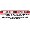 thumbnail image 1 of 10in x 3in Epileptic and Autistic Person on Board Sticker, 1 of 5