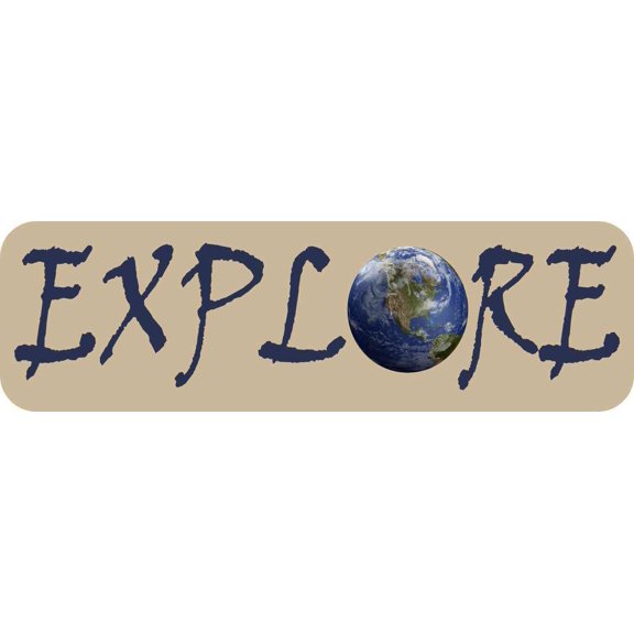 10in x 3in Explore Bumper Sticker