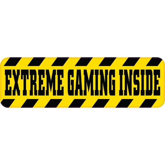 10in x 3in Extreme Gaming Inside Vinyl Sticker