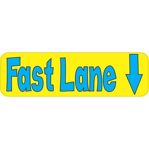 10in x 3in Fast Lane Bumper Sticker