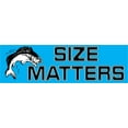 thumbnail image 1 of 10in x 3in Fishing Size Matters Vinyl Sticker, 1 of 5