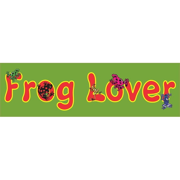10in x 3in Frog Lover Bumper Sticker