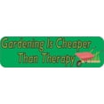 thumbnail image 1 of 10in x 3in Gardening Is Cheaper Than Therapy Bumper Stickers Dec, 1 of 1